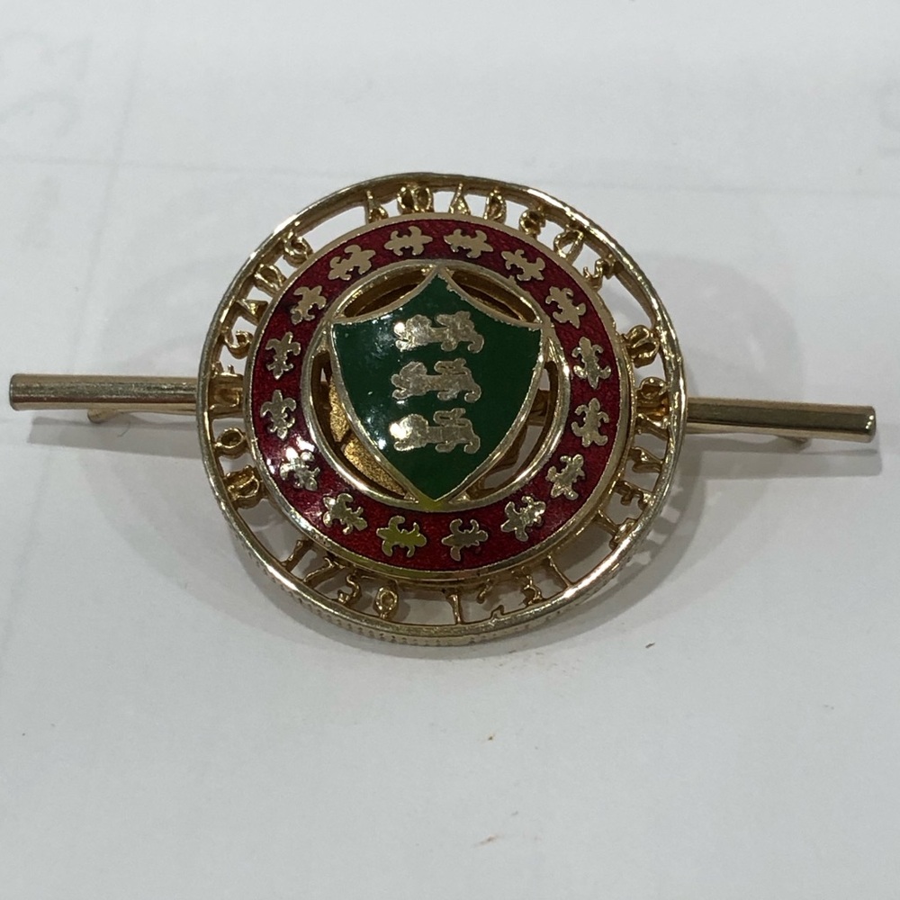 Vintage Unique Mystery gold-toned tie clip